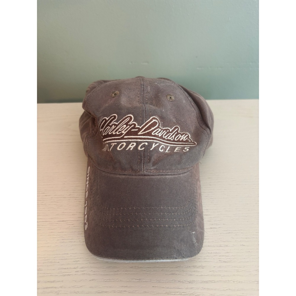 Harley-Davidson Motorcycles Hat Mens Brown Faded Script Logo Since 1903 Cap
